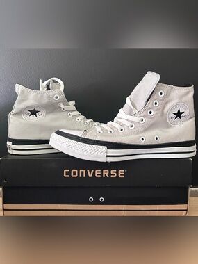 Converse Chuck Taylor All Star Throwback Stripe High Gray M 7.5 W 9.5 NIB